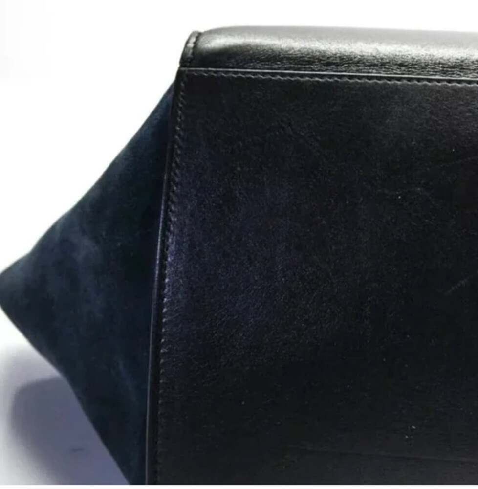 Celine Trapeze Tricolor Leather and Suede Handbag - Picture 8 of 11